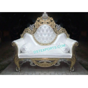 Oro y Plata ajuste novia sofá de latón de plata la boda de Metal amor plazas de oro de la boda de Metal de plata de dos plazas - Product Image 1