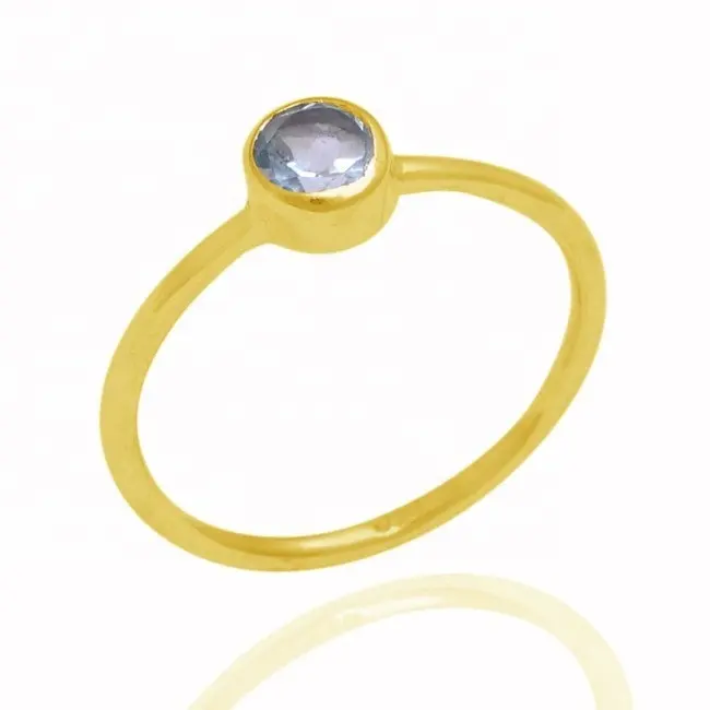Sky Blue Topaz Silver Gold Rose Gold Ring Jewelry