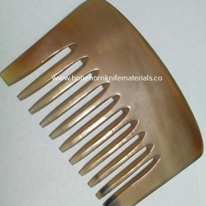 Peigne à cheveux en corne de boeuf de qualité supérieure avec logo personnalisé accessoire naturel portable fait à la main pour la décoration de cheveux - Product Image 2