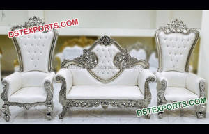 Ensemble de canapé de mariage en bois, ensemble de meubles en métal sculpté, canapé de mariage de Style boho, dernier cri en vente - Product Image 4