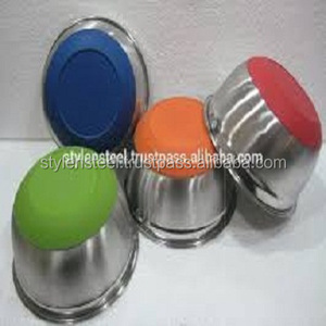 Cuenco de mezcla alemán antideslizante de acero inoxidable, juego de cuencos de mezcla de colores con Base de silicona, precio al por mayor - Product Image 2