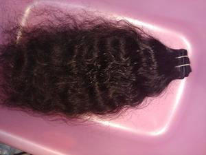 Cheveux bruts à double trame en machine 100% Extension de cheveux bruts de temple non transformés. Armure de cheveux bruts doux et lisse indienne du sud - Product Image 4