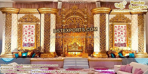 พราวธีมบอลลีวูดงานแต่งงานเวทีเอเชียงานแต่งงานประกาย Stage Decor อินเดียคลาสสิกงานแต่งงานเวทีการตั้งค่า - Product Image 5