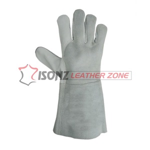 Guantes de Soldadura de Piel de Cabra, Anticorte, Antideslizantes, Anti-Impacto, para Soldadura TIG/MIG, Guantes de Seguridad para Conductores, Talla Estándar, Piel Dividida de Grano Estándar - Product Image 6