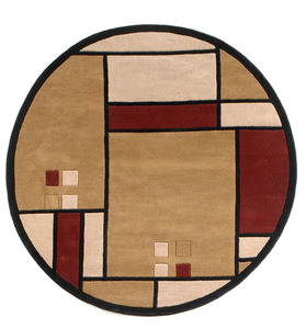 Tapis rond moderne en laine touffeté à la main et fabriqué à la machine avec hauteur de poils en peluche pour la maison salon usine vente en gros - Product Image 2