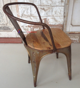 2022 chaises industrielles en métal Vintage durables en gros café meubles empilables salle à manger Restaurant hôtel salon extérieur fer - Product Image 2