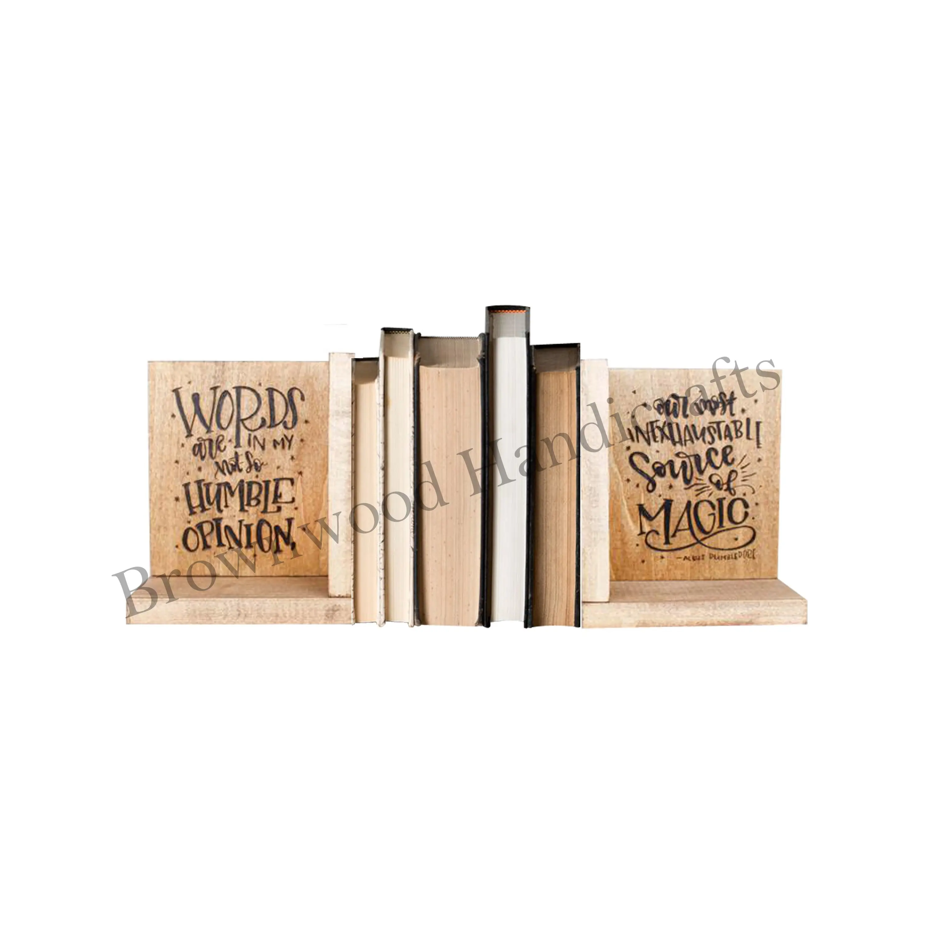 Livro de madeira criativo artesanal impresso citação livro titular retangular livro