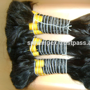 Premium Quality 100% Indian Temple <b>Hair</b> Bulk Extensions Soft and Smooth <b>Human</b> <b>Hair</b> - Product Image 6
