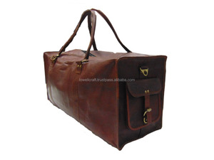 <b>Bag</b> Leather Travel <b>Men</b> Genuine <b>Gym</b> Duffle Luggage Vintage <b>S</b> Overnight Shoulder <b>bag</b> - Product Image 5