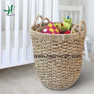 Natrual Seagrass <b>Basket</b> in Decorative <b>Baskets</b> for the home with <b>handle</b> - Product Image 2