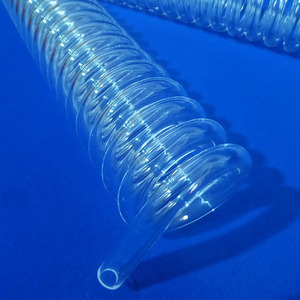 Tubo de cuarzo grande transparente, tubo de cristal de cuarzo en espiral, se acepta personalizado