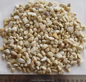 Pierre de marbre de galets naturels jaune clair dégringolée 10-20mm nouvelle cuisine extérieure moderne pour l'application de villa - Product Image 1