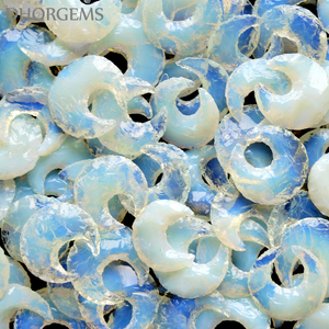 Opalite natural Luna Talla Piedra Opalite Crescent Piedra preciosa Cristal Opalite Mayorista para encantos - Product Image 1