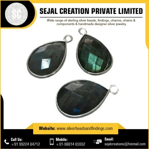 Bezel Gemstone Boucles d'oreilles Connecteurs Bijoux et composants - Product Image 4