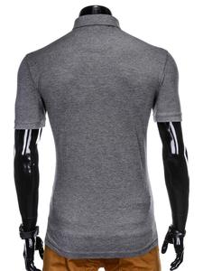 POLO blanc à col à revers, chemise unie, vente en gros, 200 g - Product Image 4