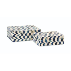 Caja de Madera con Incrustaciones de Hueso de Alta Calidad, Hermosa y Moderna, Multiusos para Sala de Estar, con Tamaños Personalizados - Product Image 5