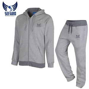 Ensemble 2 pièces unisexe de jogging fitness avec broderie en coton de taille XL survêtement pour hommes avec logo personnalisé en vrac vente en gros - Product Image 6