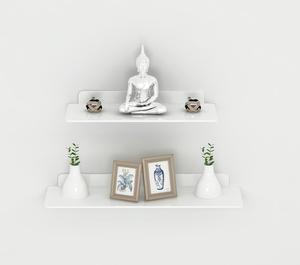 Étagère décorative murale en acrylique Colove (blanc, 12 pouces et 18 pouces) - Product Image 1