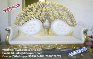 Canapé de mariage royal de style paon canapé de mariage indien ensemble de canapé de places d'amour - Product Image 6