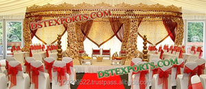 Mandap de boda de tres postes con temática india, mandap de madera para bodas, último diseño de mandap de boda gujarati, Suiza. - Product Image 6