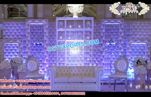 อังกฤษแต่งงานหนัง Tufted แผงเวทีเอเชียแต่งงานหนังแผงตกแต่งด้านบนแต่งงานหนัง Tufted แผงชุด - Product Image 2