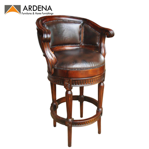 Stool <strong>Chair</strong> Wood From Solid Wholesale Antique Mid Century High Bar Durable Elegant Commercial Furniture Night <strong>Club</strong> Furniture T/T