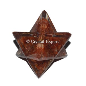Pierre de lune brune Merkaba étoile sculptée Feng Shui pierre précieuse gravure d'agate faite à la main disponible pour les achats en ligne - Product Image 4