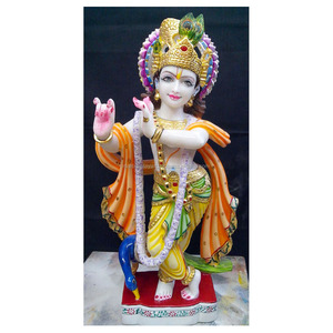 Lord Krishna con pavo real - Product Image 1