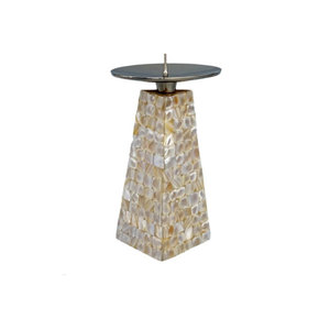 Mother of Pearl Decorative Candle Stand Sustainable Quality Metal Candle Holder with Customized Size and Shape - Product Image 5