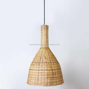 Eco Friendly Handmade <b>Rattan</b> Bamboo Pendant Light Lampshade Wholesale Supplier Customizable Durable Lighting Vietnam - Product Image 3