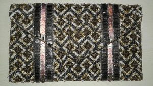 Bolso de mano de noche con cuentas y patrón de leopardo de lujo personalizado para mujer, sobre ecológico, accesorio de boda, Exportación de Guru Kirpa - Product Image 6