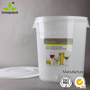Kit de brassage de bière maison de 8 gallons, kit de seau en plastique de 30 L, bière pour vin avec couvercle - Product Image 1