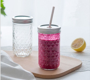 Pot en verre à miel carré transparent avec capuchon en étain, pour confiture, miel - Product Image 4