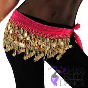 Belt <b>Belly</b> Hip Dance Scarf Skirt Wrap Coins Rows Hipscarf - Product Image 6