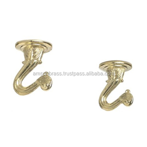 Gancho para abrigos de decoración del hogar, gancho de pared decorativo hecho a mano, estilo moderno, tela negra de bronce, ganchos de pared, nuevo diseño - Product Image 1