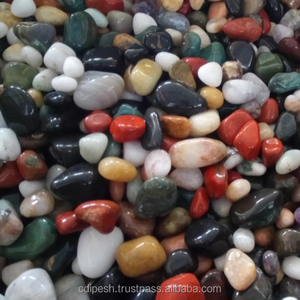 Guijarro decorativo para paisajismo, mezcla especial para acuario, cuentas redondas de guijarros, Ágata redonda a la moda, rockd, precio por tono - Product Image 4