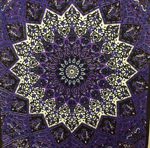 Coton Étoile Mandala Éléphant Tapisserie Bohème Hippie Tenture Murale Merveilleux Floral Imprimé Plusieurs Couleurs Par Les Expéditeurs Indiens - Product Image 1