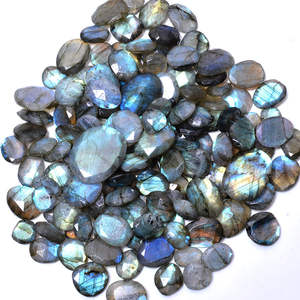 Lote de piedras preciosas facetadas multibrillo azul labradorita natural sin tratar - Product Image 1
