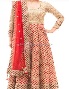 Handmade Beaded Anarkali Dress Latest Fashion Heavy Ethnic Silk Georgette Suit Design for Adults <b>Indian</b> & <b>Pakistani</b> <b>Clothing</b> - Product Image 1