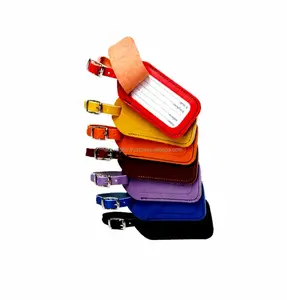 Bulk Leather Luggage Tag / high quality finest luggage tag / wholesale custom hand tag