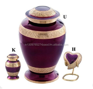 Urna de cremación de latón para adultos, suministros funerarios de la India de Brasswold - Product Image 4