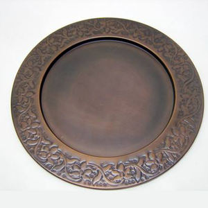 Cuivre antique de plat de chargeur de frontière de relief d'acier inoxydable - Product Image 1