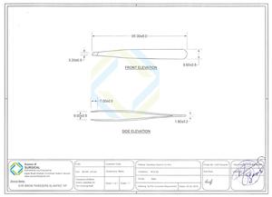 Pinzas de Cejas de Acero Inoxidable de Alta Calidad para Profesionales Quirúrgicos, Punta Inclinada - Product Image 3