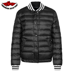 แจ็คเก็ตขนเป็ดแบบสั้นสำหรับผู้หญิงเสื้อคลุมกันหนาวกันน้ำมีไส้ผ้าฝ้ายย้อมสี - Product Image 3