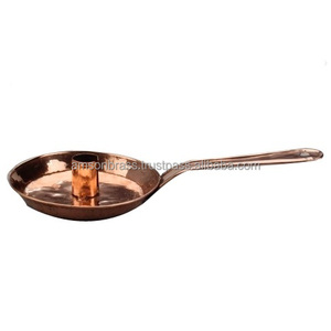 Metal Candle <b>Holder</b> Round Copper Plated Decorative Chamberstick Candle <b>Holder</b> - Product Image 3