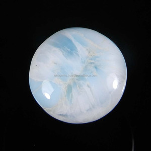 หิน Larimar Cabochon ธรรมชาติขนาด24มม. อัญมณีหลวม39.2ชิ้นสำหรับทำเครื่องประดับ - Product Image 1