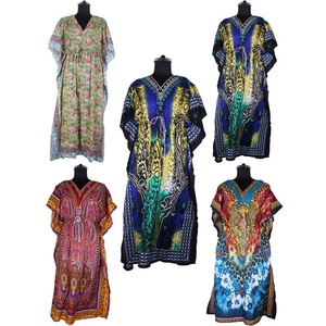 Robe longue en soie pour femmes, Kaftan, Abaya, style islamique - Product Image 2