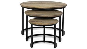 ชุดอุตสาหกรรมวินเทจสามโต๊ะกาแฟเฟอร์นิเจอร์ห้องนั่งเล่นโลหะสำหรับใช้ในบ้าน - Product Image 3