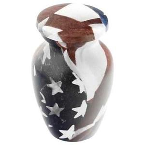 Classic Memorial American Flag Keepsake Pets Metal Brass/Aluminum Cremation <b>Urns</b> <b>for</b> Funeral <b>Ashes</b> - Product Image 1