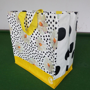 Sac de courses en PP tissé avec poignées, taille et couleur personnalisées, construction tubulaire, fabriqué au Vietnam - Product Image 1